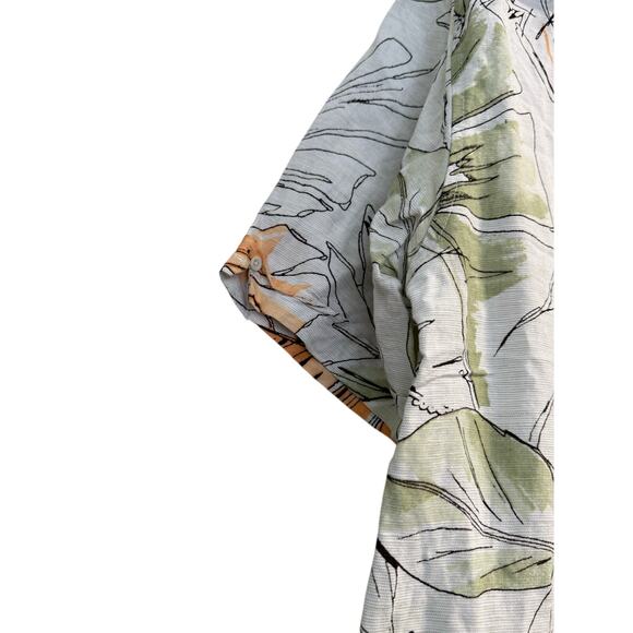 Cubavera Men's Hawaiian Shirt Colorful palms Print Size Large linen - Picture 3 of 13